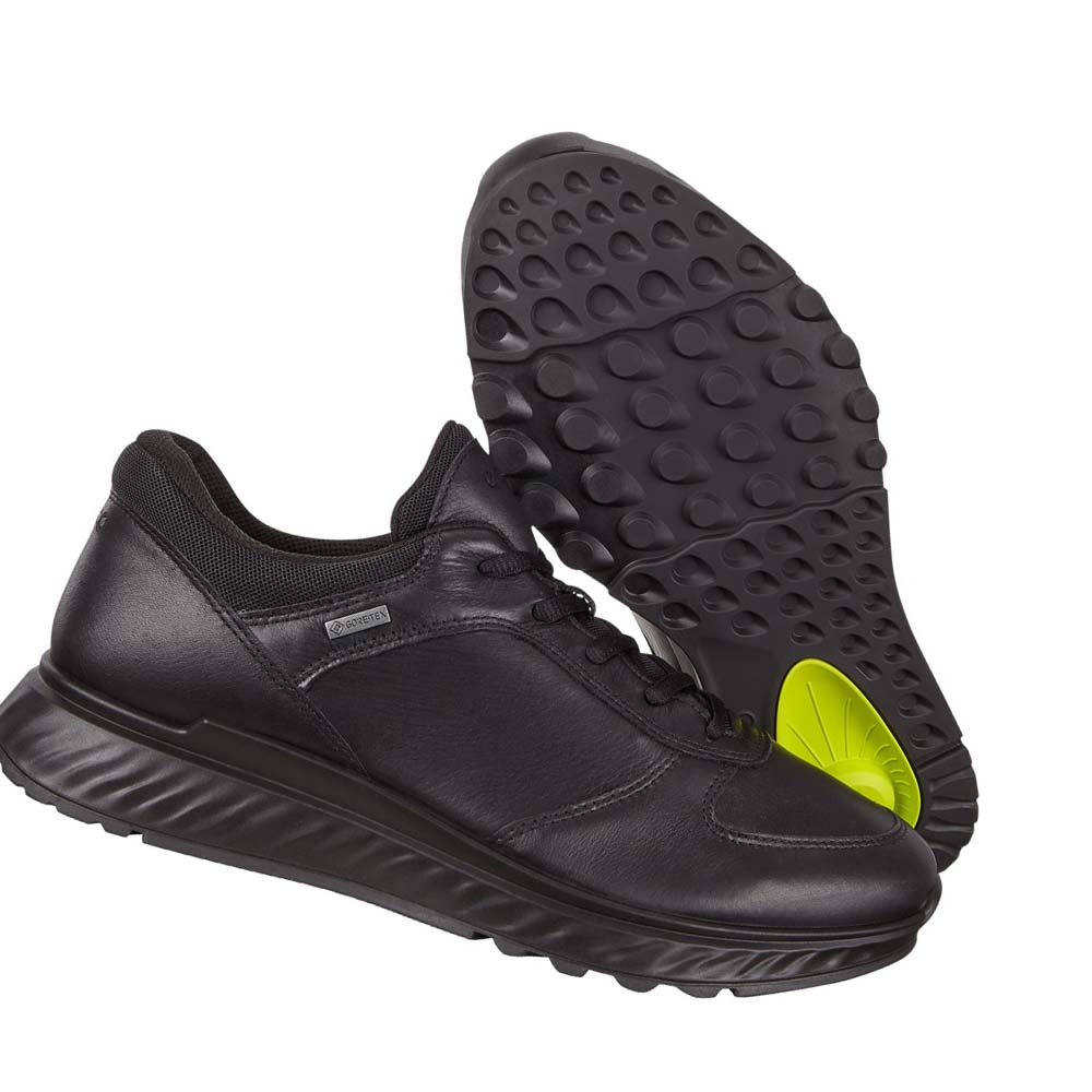 Férfi Ecco Exostride Low Gtx Tornacipő Fekete | HU 617ZUT